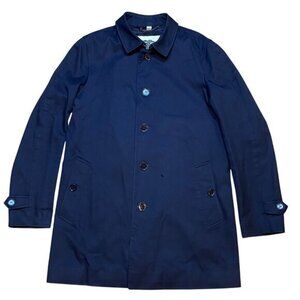 Men's Burberry London BLACK Trench‎ Coat Size 52 Cotton Blend